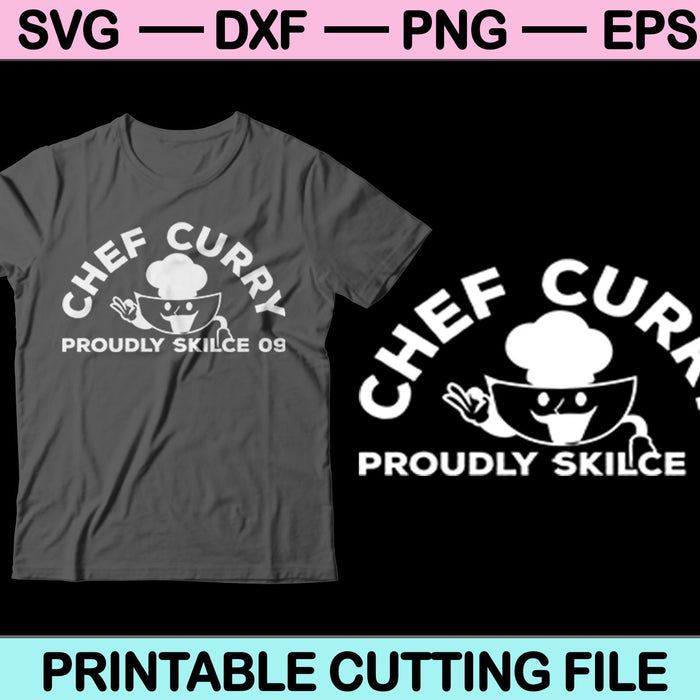 Chef Curry Orgullosamente Skilce 09 SVG PNG Cortar archivos imprimibles