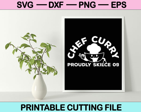 Chef Curry trots Skilce 09 SVG PNG snijden afdrukbare bestanden