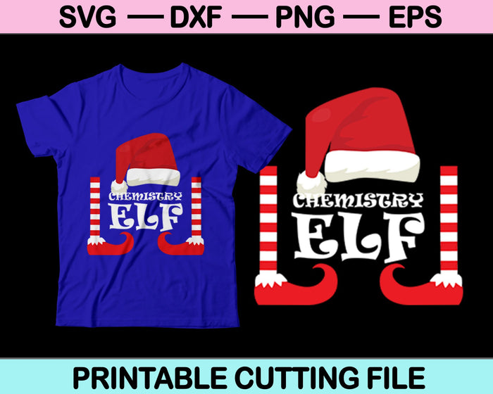 Química Elfo Navidad SVG PNG Cortar archivos imprimibles