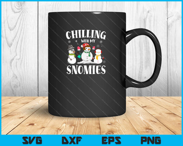 chilling with my snomies Christmas Svg Cutting Printable Files