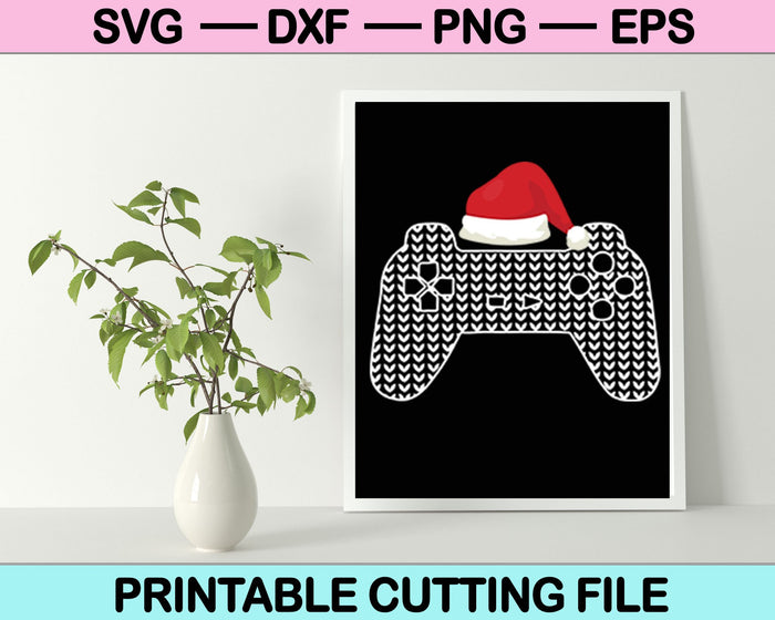 Chiristmas Gamer Kerstmis SVG PNG snijden afdrukbare bestanden
