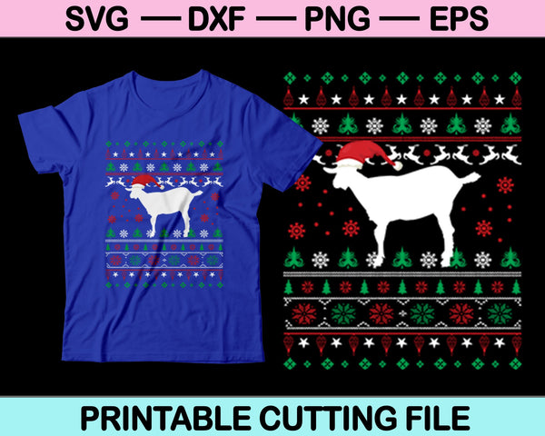 Christmas Goat Christmas SVG PNG Cutting Printable Files