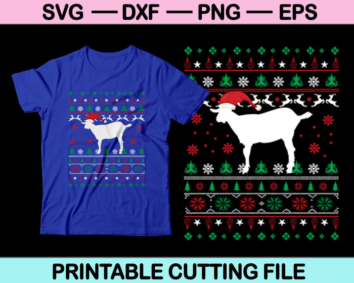 Navidad Cabra Navidad SVG PNG Cortar archivos imprimibles