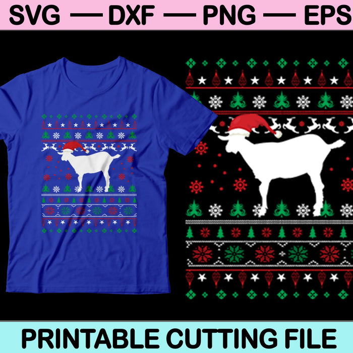 Christmas Goat Christmas SVG PNG Cutting Printable Files