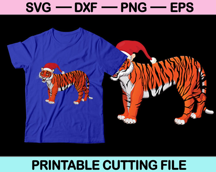 Navidad Tigre Navidad SVG PNG Cortar archivos imprimibles