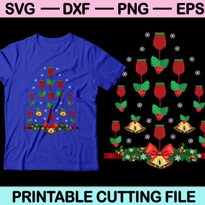 Christmas Wine Christmas SVG PNG Cutting Printable Files
