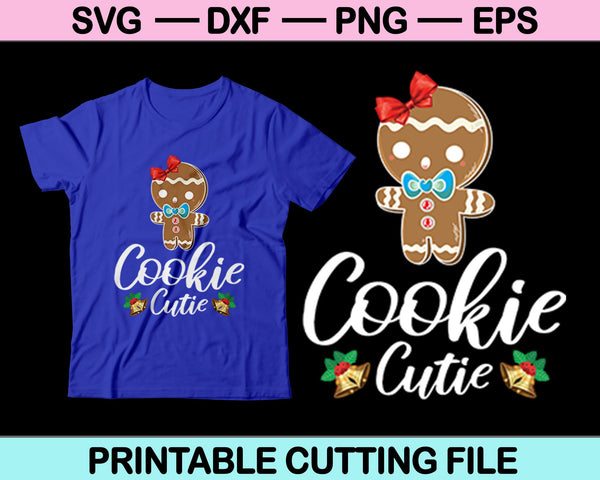 Cookie Cutie Kerstmis SVG PNG snijden afdrukbare bestanden