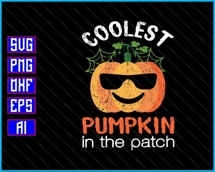 Cooles Pumpkin in the Patch SVG PNG Cutting Printable Files