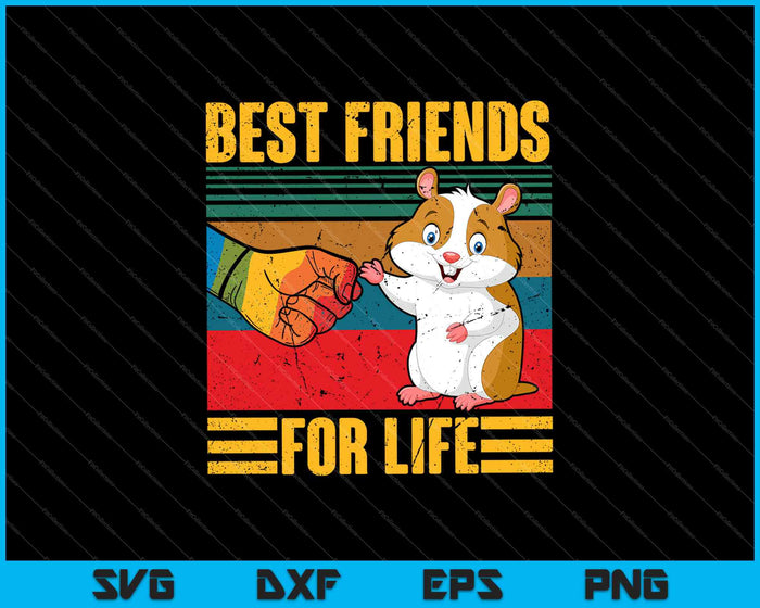 Cute Hamster Best Friends for life SVG PNG Digital Cutting Files