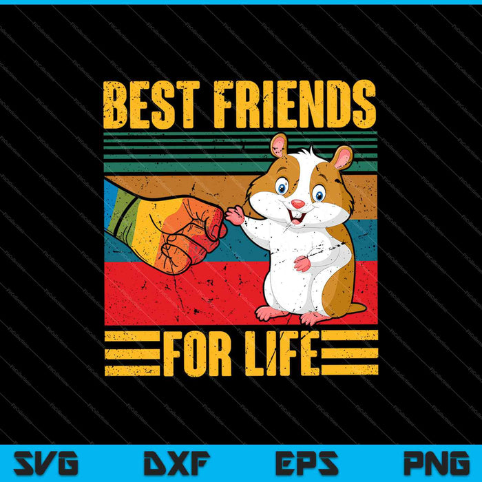 Cute hamster best friends for life SVG cut file