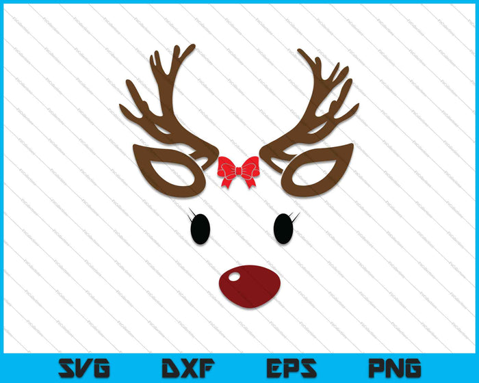 Cute Reindeer SVG PNG Cutting Printable Files