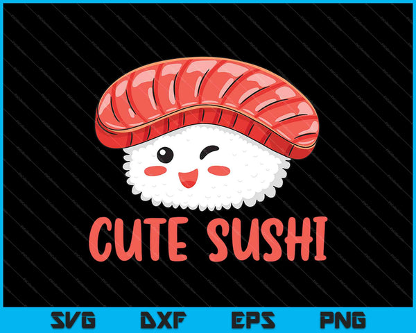 Leuke Sushi SVG PNG snijden afdrukbare bestanden