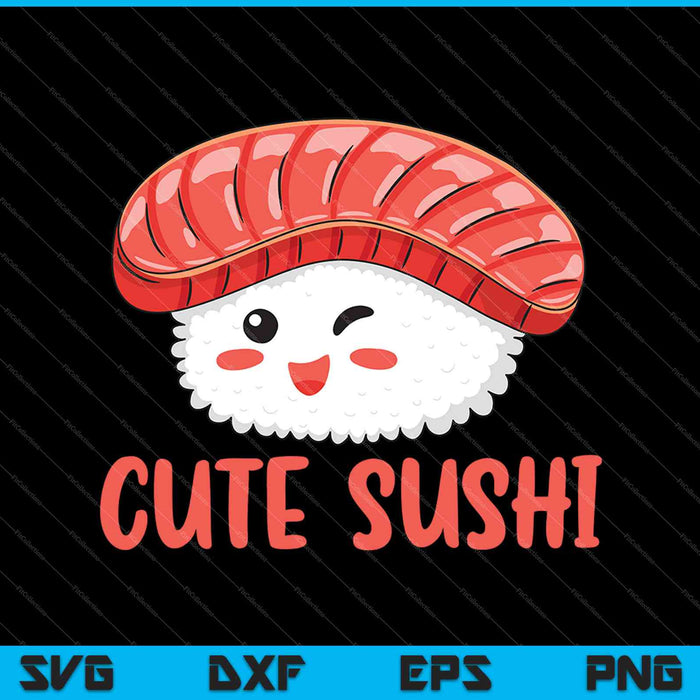 Lindo sushi SVG PNG cortando archivos imprimibles