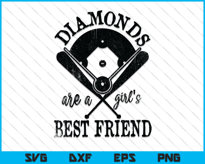 Los diamantes son una chica mejor amiga deportes SVG PNG cortando archivos imprimibles