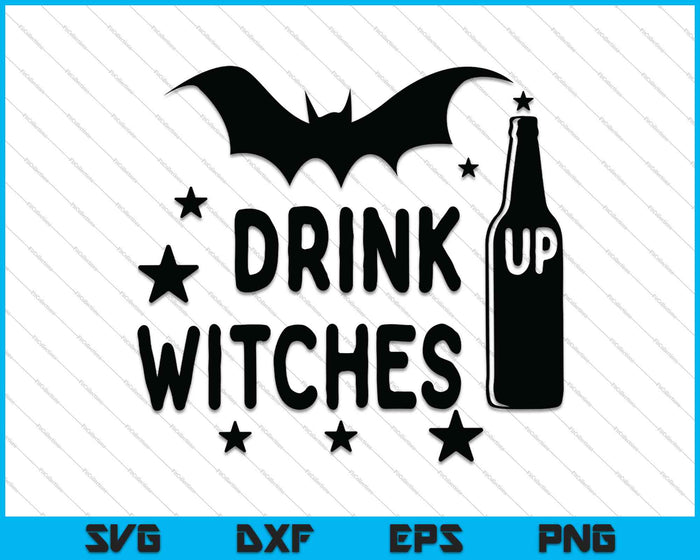 Drink heksen SVG PNG snijden afdrukbare bestanden