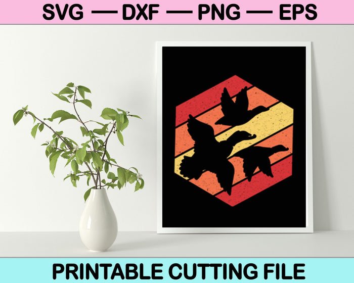 Caza de patos SVG PNG cortando archivos imprimibles