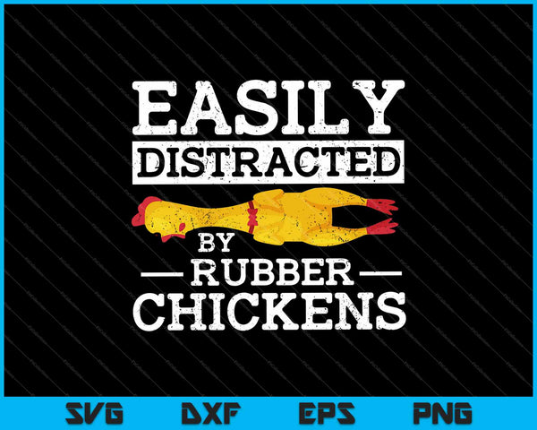 Gemakkelijk afgeleid door rubberen kippen SVG PNG snijden afdrukbare bestanden