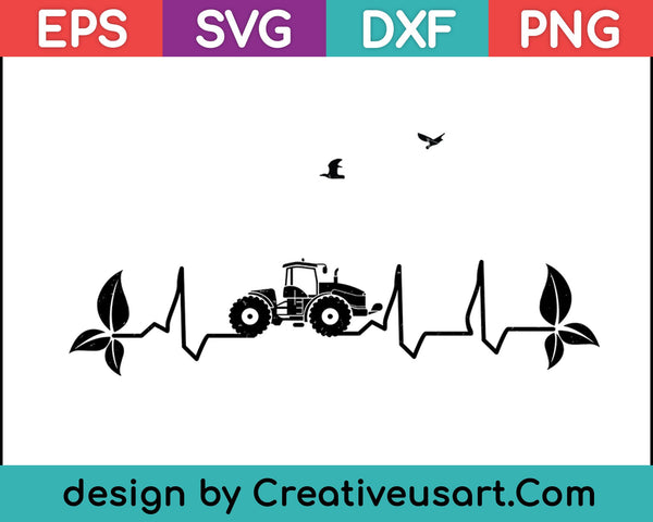 Farm Heartbeat SVG PNG cortando archivos imprimibles