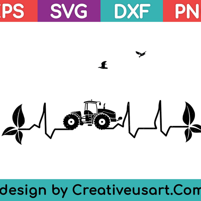 Farm Heartbeat SVG PNG Cutting Printable Files