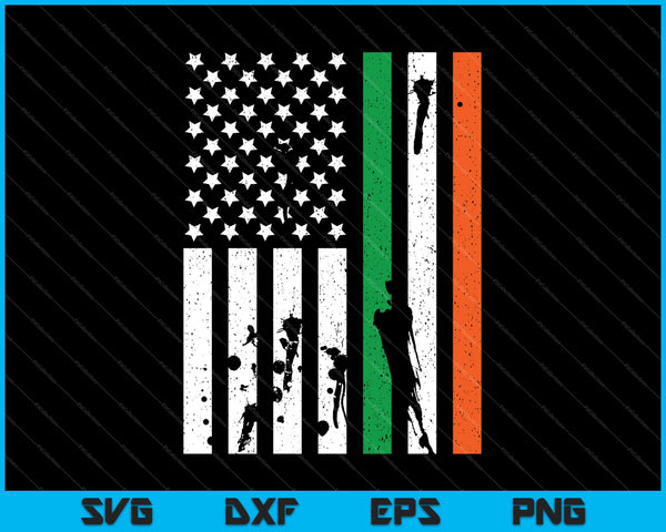 Día de San Patricio Bandera irlandesa americana SVG PNG Cortar archivos imprimibles