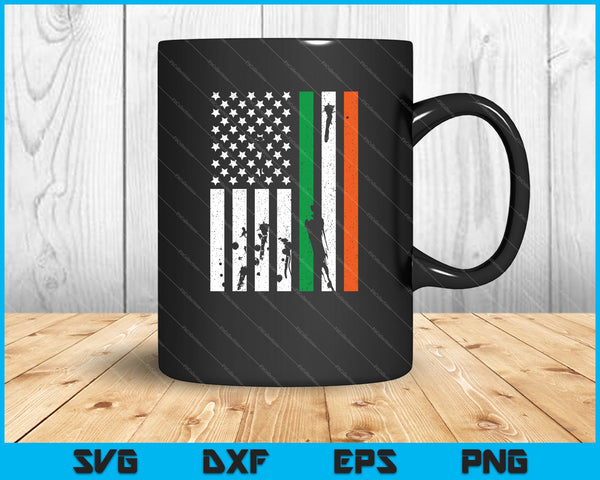 Día de San Patricio Bandera irlandesa americana SVG PNG Cortar archivos imprimibles