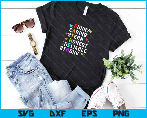 funny caring stern honest reliable strong Svg Cutting Printable Files - on a t-shirt