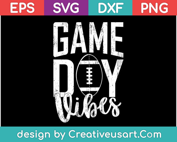 Game Day Vibers SVG PNG Cortar archivos imprimibles