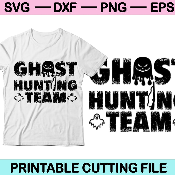 Equipo de caza de fantasmas Halloween SVG cortando archivos imprimibles