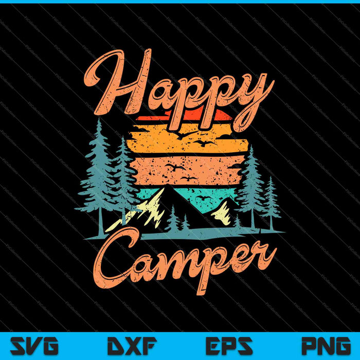 Happy Camper SVG PNG snijden afdrukbare bestanden