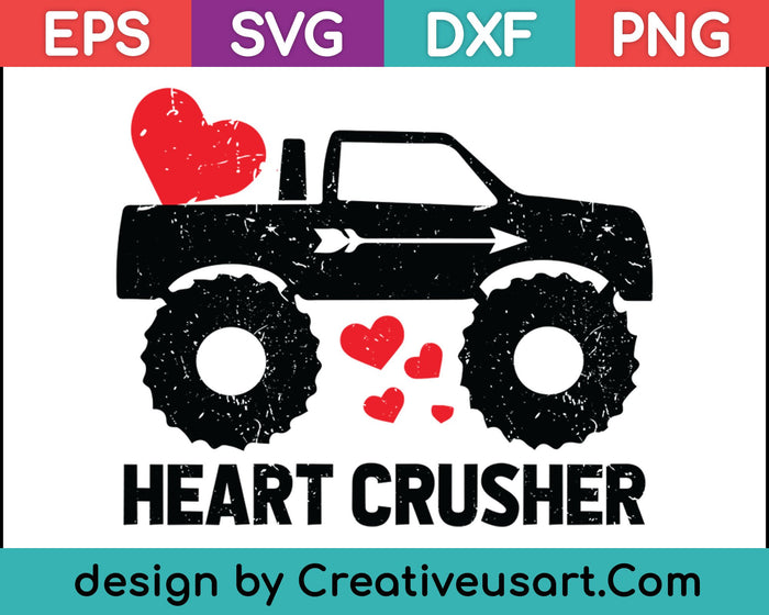 Hart Crusher SVG PNG snijden afdrukbare bestanden