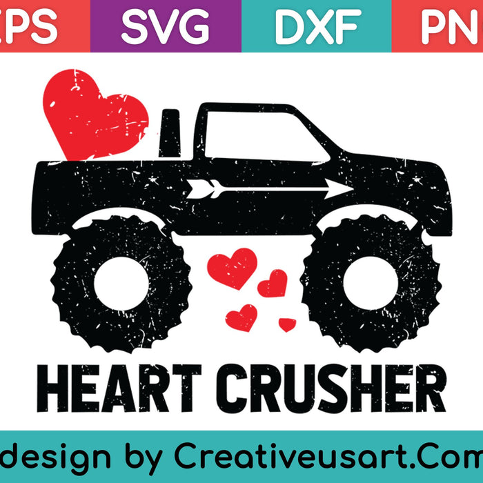 Heart Crusher SVG PNG Cutting Printable Files