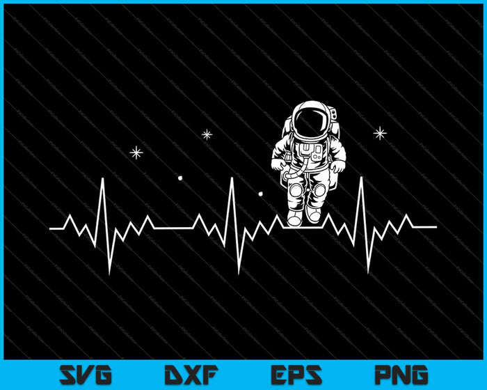Heartbeat Space Camiseta SVG PNG Cortar archivos imprimibles