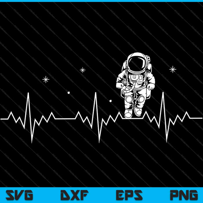 Heartbeat Space Camiseta SVG PNG Cortar archivos imprimibles