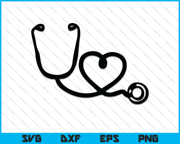 Heart Stethoscope SVG PNG Cutting Printable Files