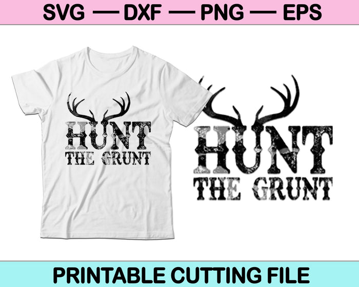 Cazar el Grunt SVG PNG cortando archivos imprimibles