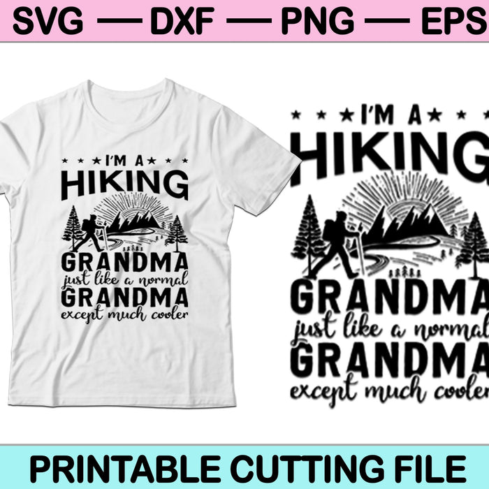 Ik ben een wandelende oma SVG-bestand of DXF-bestand Maak een sticker of t-shirtontwerp