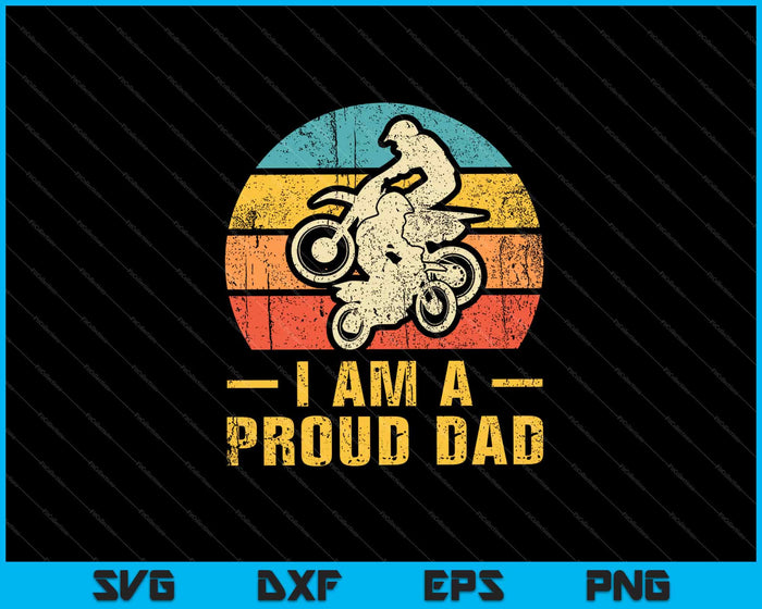 Soy un orgulloso papá Día del Padre Motocicleta Svg Cortando archivos imprimibles