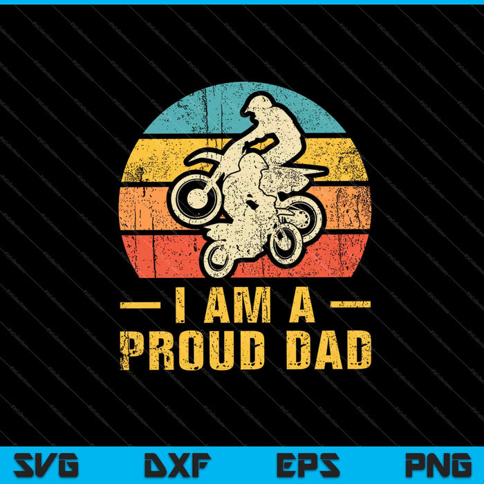 Ik ben een trotse vader Vaderdag motorfiets Svg snijden afdrukbare bestanden