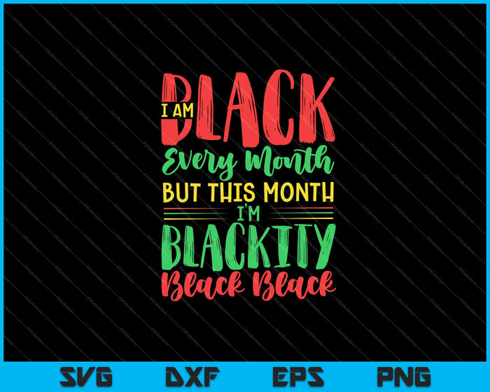 Soy negro todos los meses, pero este mes SVG corta archivos imprimibles