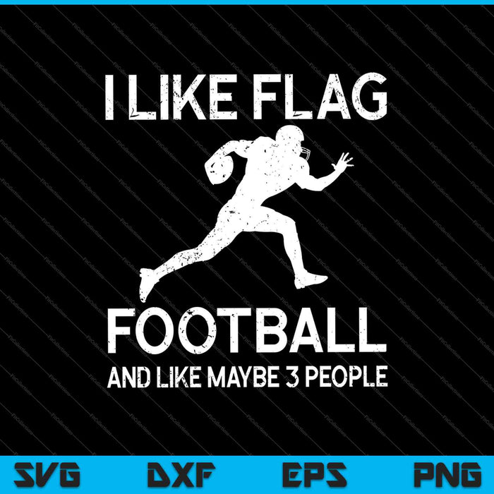 Ik hou van vlagvoetbal en misschien wel 3 mensen SVG PNG snijden afdrukbare bestanden