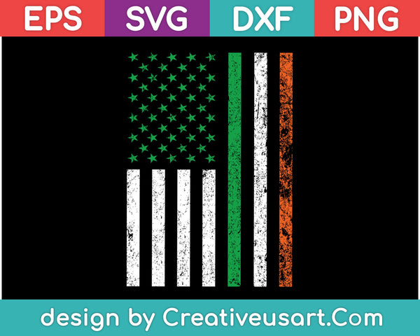 Irish flag SVG PNG Cutting Printable Files