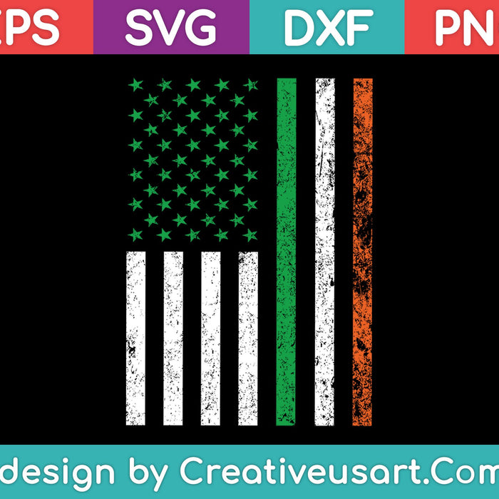 Irish flag SVG PNG Cutting Printable Files