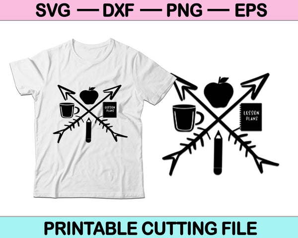 Planes de lecciones Profesor Archivo SVG o Archivo DXF Hacer una calcomanía o diseño de camiseta