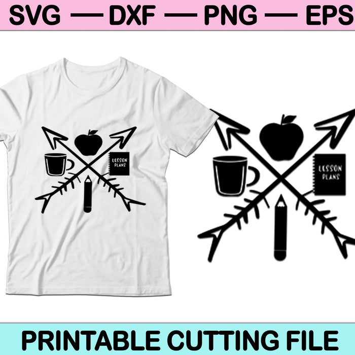 Lesson Plans Teacher SVG File or DXF File Make a Decal or Tshirt Design
