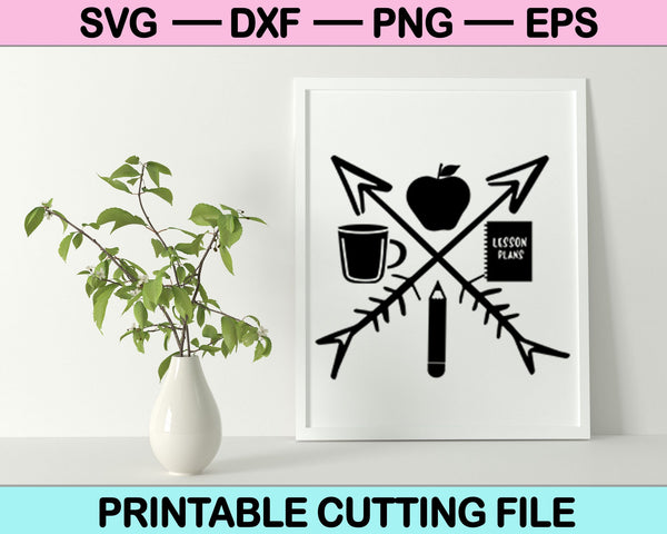 Lesplannen Leraar SVG-bestand of DXF-bestand Maak een sticker- of t-shirtontwerp