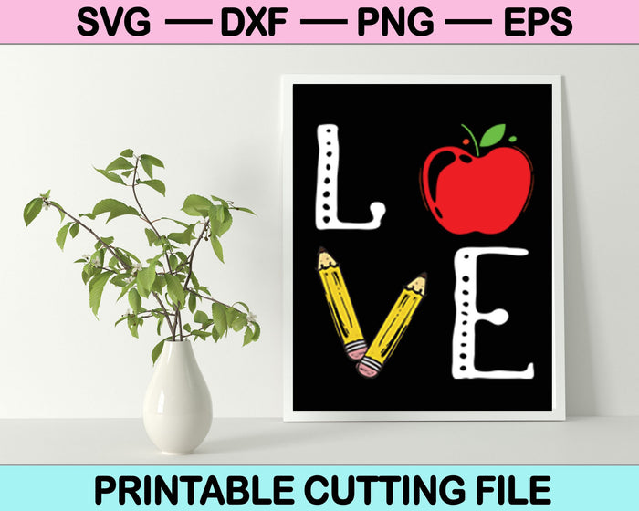Amor SVG PNG cortando archivos imprimibles