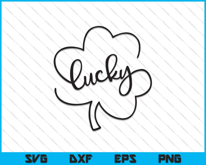 Lucky ST Patrick's SVG PNG Cutting Printable Files