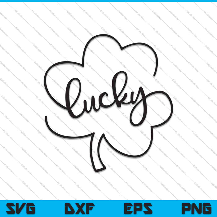 Lucky ST Patrick's SVG PNG snijden afdrukbare bestanden