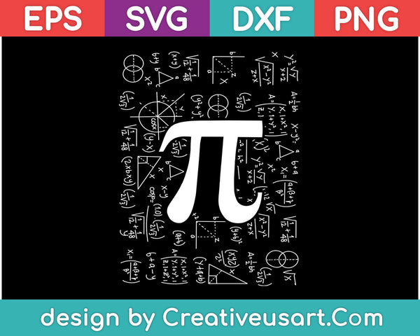 Math Pi Day SVG PNG Cortar archivos imprimibles