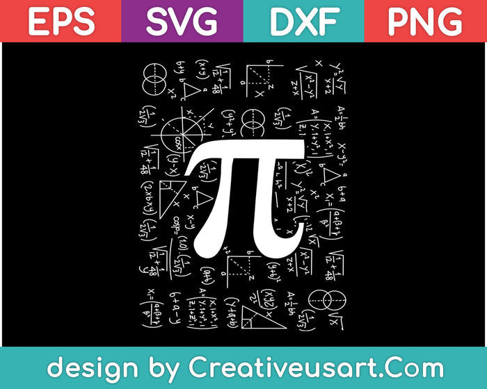 Math Pi Day SVG PNG Cortar archivos imprimibles